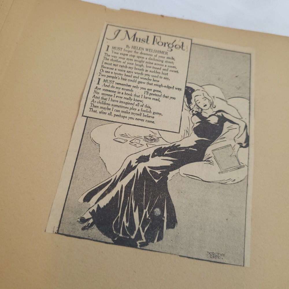 Antique Scrapbook 1930 1940s Little Women Katherine Hepburn Poems Poetry Vintage - Picture 13 of 16